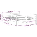 vidaXL Okvir za krevet s uzglavljem 120 x 200 cm od masivne borovine | shoptok.hr