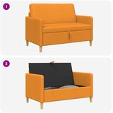 SOFA s pohranom Tamno žuta 122 x 78 x 87 cm Poliester | shoptok.hr