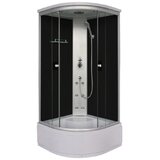 Sanotechnik polukružna tuš kabina PC50 (D x Š x V: 90 x 90 x 210 cm, Crno-srebrno-sive boje) | shoptok.hr