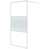 Pregrada za tuš bijela 100 x 195 cm s prozirnim staklom ESG | shoptok.hr