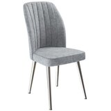 Hanah home set trpezarijskih stolica Platinum 8 kom, siva tkanina Jerry, hromirane metalne noge | Eponuda.com