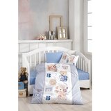 Mila Home Bombažna otroška posteljnina za otroško posteljico z rjuho/4-delna 100x150 cm Blue Bear – | Shoptok.si