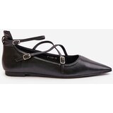 Boto Women Ballerinas With Pointed Toes And Intertwined Straps Black Violra | Shoptok.si