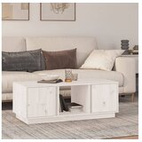  Klubska mizica bela 110×50×40 trdna borovina | Shoptok.si