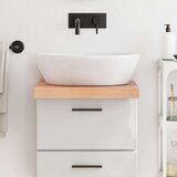  Kupaonska radna ploča svjetlosmeđa 40x50x(2-6) cm masivno drvo | shoptok.hr