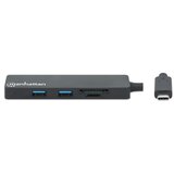  USB-C HUB 3port Manhattan 164948 3.2 G1/5Gbps/CR/Crni | ePonuda.com