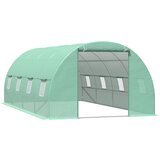 Outsunny zunanji rastlinjak s predorom za rastline iz jekla in PE z 8 okni 5,9 x 3 x 2 m zelen, (20708469) Cene
