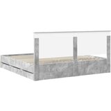  Okvir za krevet s ladicama Betonski sivi 200 x 200 cm | shoptok.hr