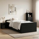 Krevetna konstrukcija Crni hrast 100 x 200 cm Konstruirano drvo | shoptok.hr