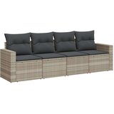  4-dijelni set vrtnih sofa s jastucima svijetlosivi poliratan | shoptok.hr