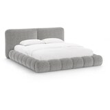 Micadoni Sivi tapecirani bračni krevet s prostorom za odlaganje s podnicom 160x200 cm Solange – | shoptok.hr