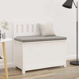  Klupa bijela 80x41x77 cm od masivne borovine | shoptok.hr