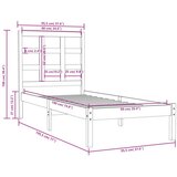  Posteljni okvir iz trdnega lesa 90x190 cm, (20884379) | Shoptok.si