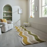 Flair Rugs Zelen/v naravni barvi ročno tkan volnen tekač 80x300 cm Cascade Wool – | Shoptok.si