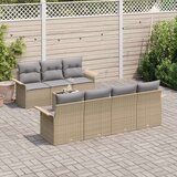  8-delna vrtna sofa garnitura z blazinami Bež Poli Ratan, (22091328) | Shoptok.si