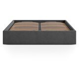 Micadoni Antracitno sivi tapecirani bračni krevet s prostorom za odlaganje/bez uzglavlja s podnicom 180x200 cm Susan – | shoptok.hr