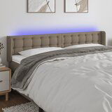 Maison Chic led posteljno vzglavje - vzglavna omarica - nočna omarica taupe 183x16x78/88 cm blago, (21706259) | Shoptok.si