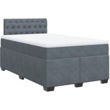 Box spring krevet s madracem tamnosivi 120 x 200 cm baršunasti | shoptok.hr