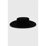 Weekend Max Mara Volnen klobuk črna barva