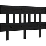  Uzglavlje za krevet crni 163,5x3x81 cm od masivne borovine | shoptok.hr
