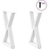  Noge za blagovaonski stol 2 kom Bijele 60 x (72-73,3) cm Čelik | shoptok.hr
