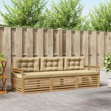  Set vanjskih sofa 3 kom. Bijela i bež Poliester | shoptok.hr