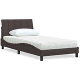  Krevet s madracem tamnosmeđi 100 x 200 cm od tkanine | shoptok.hr
