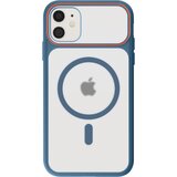 AVIZAR Ovitek MagSafe za iPhone 11, zadnja stran z dimnim efektom z ojačanim silikonskim okvirjem, Modra, (5000190586) | Shoptok.si
