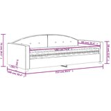  Dnevni krevet s madracem svjetlosivi 90 x 190 cm baršunasti | shoptok.hr