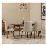 Hanah home vina walnut cream set stola stolica i klupe Cene