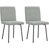 Maison Chic Jedilni stoli - Vzorci stoli 2 kosa svetlo siv žamet A457, (22032440) | Shoptok.si