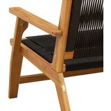  Vrtna klupa Crna 76x122x73 cm Masivno drvo akacija | shoptok.hr