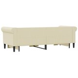  Dnevni krevet na razvlačenje krem 90 x 200 cm od umjetne kože | shoptok.hr