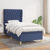The Living Store Box spring postelja z vzmetnico modra 90x200 cm blago - Box Spring Postelja, (21513174) Cene