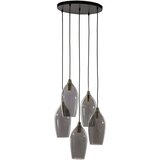 Light & Living Tamno siva/u brončanoj boji viseća svjetiljka sa staklenim sjenilom ø 45 cm Lukaro – | shoptok.hr