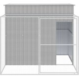vidaXL Kućica za pse s igralištem svjetlosiva 214x253x181 cm čelična | shoptok.hr