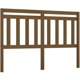 Maison Chic posteljno vzglavje - vzglavna omarica - nočna omarica medeno rjavo 146x4x100 cm trdna borovina, (21707549) | Shoptok.si
