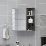 Maison Chic Kopalniška omarica - Kopalniški kabinet z ogledalom betonsko siva 62,5x20,5x64 cm, (21794865) | Shoptok.si