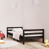 Maison Chic Posteljni okvir - Enojna postelja - Postelja za odrasle črn 75x190 cm trdna borovina-J13921, (21771471) | Shoptok.si