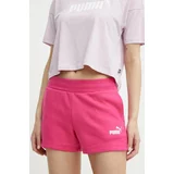 Puma Kratke hlače ženske, roza barva, 586825