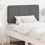  Tapecirani uzglavlje s uzglavljem Bijela i svijetlo siva 75 cm | shoptok.hr