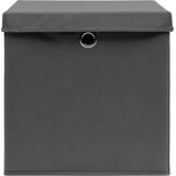  Kutije za pohranu s poklopcima 4 kom sive 32x32x32 cm tkanina | shoptok.hr
