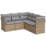Maison Chic Seti vrtnega pohištva - Vrtna garnitura - Vrtni pohištvo set 5-delna z blazinami bež poli ratan, (21818914) | Shoptok.si
