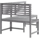  Kutna vrtna klupa siva 140 cm od masivnog bagremovog drva | shoptok.hr