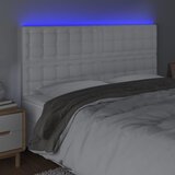  LED uzglavlje bijelo 200x5x118/128 cm od umjetne kože | shoptok.hr