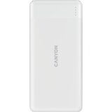 Canyon PB-109 Power bank 10000mAh Li-poly battery, Input Lightning &Type C : 5V/2A, 9V/2A PD 18W(Max), Output Type C 5V/3A,9V/2.2A,12V/1.5A 20W, Output USB A:5V3A,9V2A,12V1.5A,18W quick charging cable 0.3m, 144*68*16mm, 0.24kg, White | Eponuda.ba