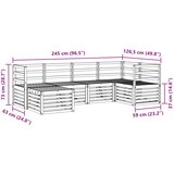  Sekcijska garnitura 6 pcs Prirodna | shoptok.hr