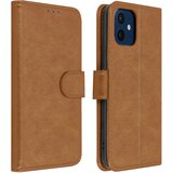 AVIZAR Folio Case iPhone 12 Mini z držalom za kartico - rjav, (20616755) Cene