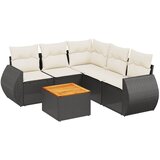 The Living Store Vrtna sedežna garnitura 6-delna z blazinami črna poli ratan - Vrtna Sedežna Garniture, (21451786) | Shoptok.si