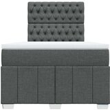 vidaXL Krevet box spring s madracem tamnosivi 120 x 190 cm tkanina | shoptok.hr